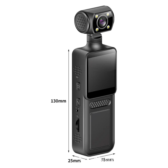 Alt view image 7 of 10 - 4K Clip-on Handheld Camcorder Portable Recorder, 4G, Outdoor Cycling Sports Camera, 1.3" Screen, LED Fill Light, 180° Rotation