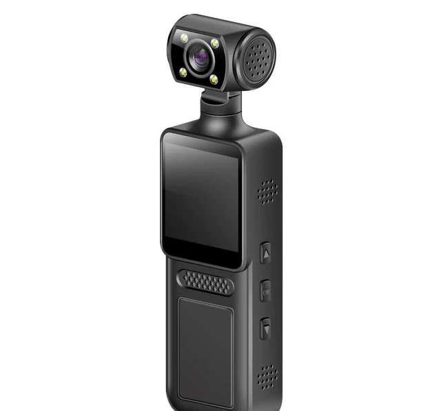 Alt view image 6 of 10 - 4K Clip-on Handheld Camcorder Portable Recorder, 4G, Outdoor Cycling Sports Camera, 1.3" Screen, LED Fill Light, 180° Rotation