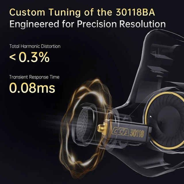 Alt view image 14 of 14 - Xyrra Dual Driver in-Ear Monitor Headphones,1DD+1BD HiFi IEM Earphones,Wired Gaming Earbuds for Gamers Musicians