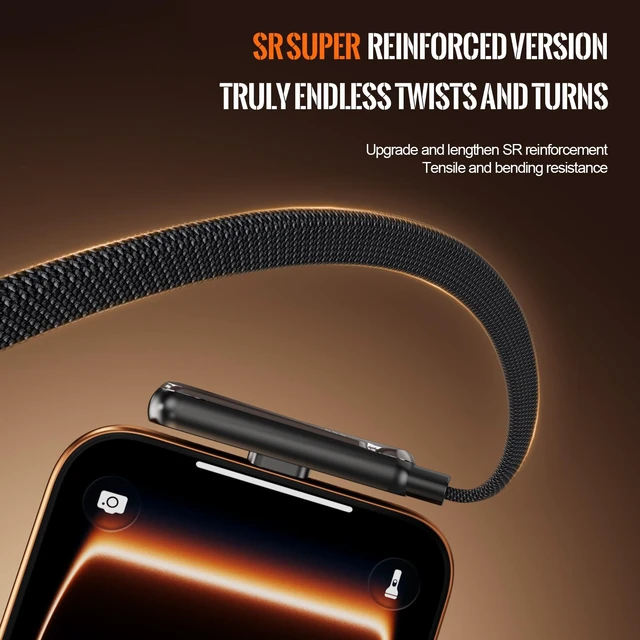 Alt view image 9 of 10 - 240W Braided Phone Stand Charging Cable 1.5M, Type-C to Type-C, Right Angle Gaming Cord, Integrated Phone Holder, Fast Charging for iPhone Samsung iPad Alloy + TPE