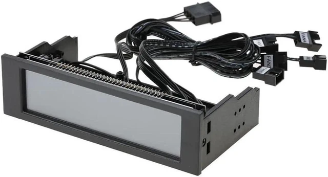 Alt view image 11 of 12 - 5.25" 5 Channel Touchscreen Fan Controller Temperature Monitor Automatic Speed Control Cooler LCD Front Panel
