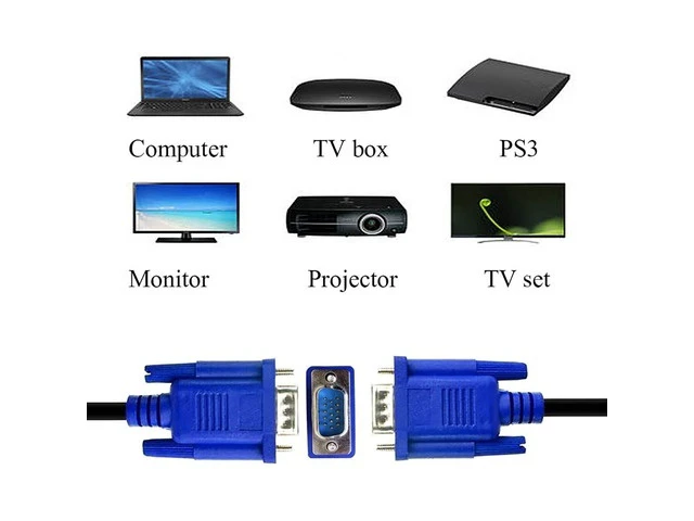 Alt view image 9 of 10 - DaFuRui 4Pack VGA to VGA Cable5Ft HD15 VGA Male to Male Cable for TV Computer VGA Monitor Cable with Blue Connector