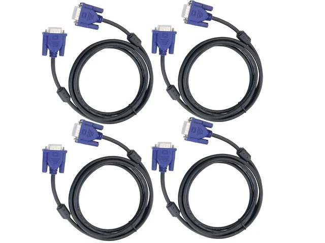 Alt view image 6 of 10 - DaFuRui 4Pack VGA to VGA Cable5Ft HD15 VGA Male to Male Cable for TV Computer VGA Monitor Cable with Blue Connector
