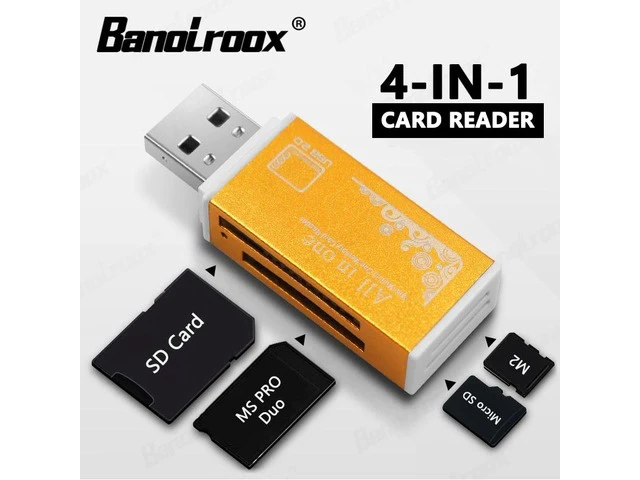 Alt view image 6 of 10 - colorful 4 in 1 Memory-Card-Reader for Memory Stick Pro Duo Micro SD/T-Flash/M2/MS flash usb memory card reader sd adapter