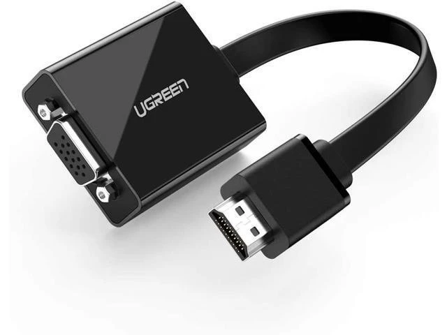 Alt view image 8 of 14 - UGREEN Active HDMI to VGA Adapter with 3.5mm Audio Jack HDMI Male to VGA Female up to 1080P for PC Laptop Ultrabook Raspberry Pi Chromebook Black