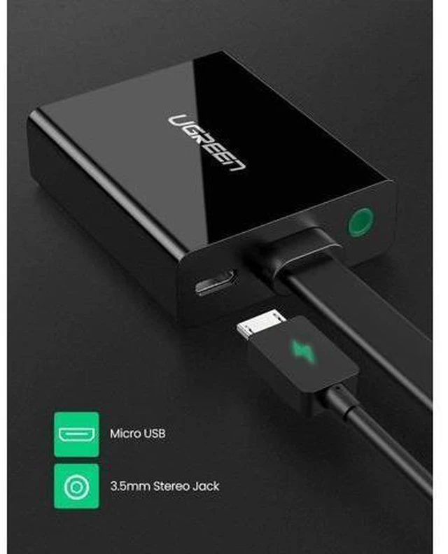 Alt view image 14 of 14 - UGREEN Active HDMI to VGA Adapter with 3.5mm Audio Jack HDMI Male to VGA Female up to 1080P for PC Laptop Ultrabook Raspberry Pi Chromebook Black