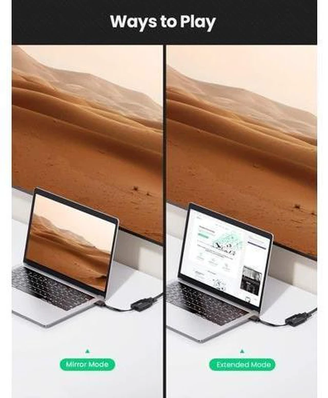 Alt view image 12 of 14 - UGREEN Active HDMI to VGA Adapter with 3.5mm Audio Jack HDMI Male to VGA Female up to 1080P for PC Laptop Ultrabook Raspberry Pi Chromebook Black