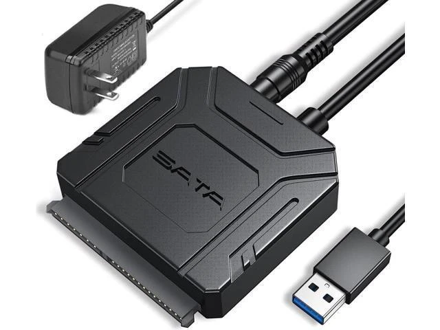 Alt view image 8 of 14 - SATA III to USB 3.0 Adapter, USB to SATA Adapter Cable for 2.5"/3.5" HDD/SSD SATA I/II/III Hard Drive Adapter, Support UASP, with External Power Supply 12V 2A