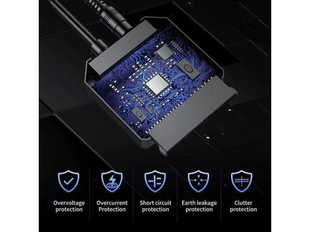 Alt view image 13 of 14 - SATA III to USB 3.0 Adapter, USB to SATA Adapter Cable for 2.5"/3.5" HDD/SSD SATA I/II/III Hard Drive Adapter, Support UASP, with External Power Supply 12V 2A