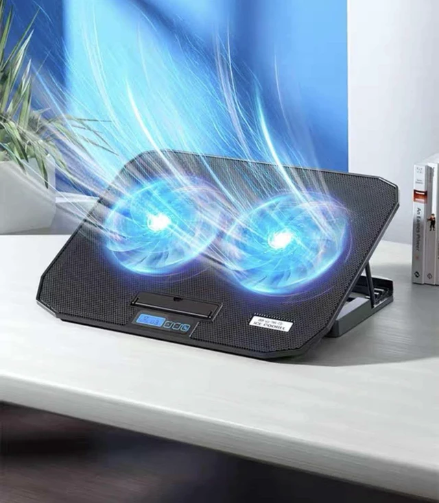 Alt view image 9 of 14 - ICE COOREL Laptop Cooling Pad with 2 Cooling Fans, Cooling Pad for Laptop Fan 13-15.6 Inch, Laptop Cooler Stand with 5 Height Adjustable,Two USB Port