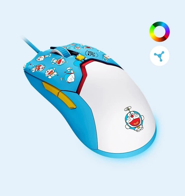Alt view image 2 of 2 - Doraemon 50th Anniversary Classical Gaming Mouse : Viper Mini Ultralight - 8500 DPI Optical Sensor - Chroma RGB Underglow Lighting - 6 Programmable Buttons