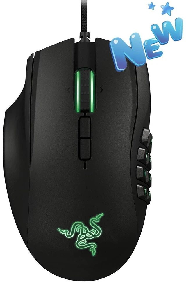 Alt view image 7 of 12 - Naga Left-Handed Edition- Ergonomic MMO Wired Gaming Mouse -19+1 Programmable Buttons - 20K DPI Optical - Chroma RGB