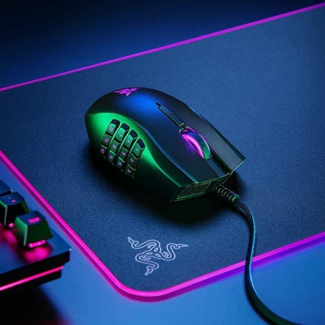 Alt view image 11 of 12 - Naga Left-Handed Edition- Ergonomic MMO Wired Gaming Mouse -19+1 Programmable Buttons - 20K DPI Optical - Chroma RGB