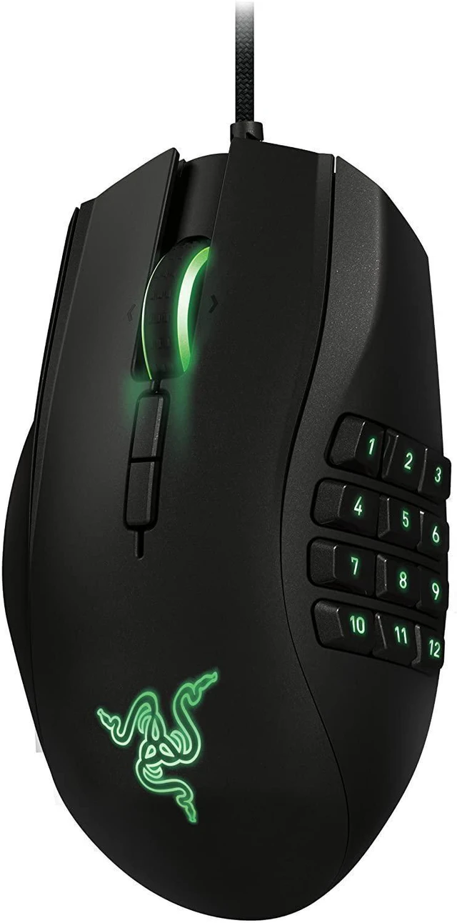 Alt view image 8 of 12 - Naga Left-Handed Edition- Ergonomic MMO Wired Gaming Mouse -19+1 Programmable Buttons - 20K DPI Optical - Chroma RGB