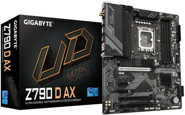 Alt view image 16 of 17 - Gigabyte Z790 D AX Motherboard LGA 1700 DDR5 ATX HDMI DP Wi-Fi 6E M.2 PCIe HDMI