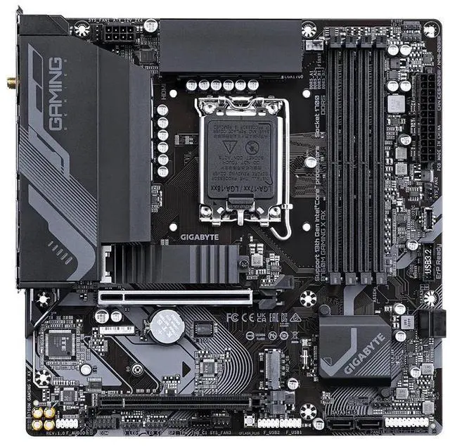 Alt view image 14 of 18 - GIGABYTE B760M GAMING X AX DDR5 (LGA 1700 Intel B760 M-ATX Motherboard with DDR5, Dual M.2, PCIe 4.0, Front USB 3.2 Gen 2 Type-C, 2.5GbE LAN, Q-Flash Plus, PCIe EZ-Latch)