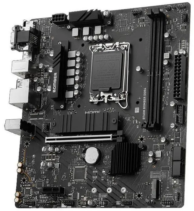 Alt view image 7 of 10 - MSI B760M BOMBER DDR4 Supports 12th/13th Generation Intel® Core, Pentium® Gold and Celeron® Processors in LGA 1700,Game motherboard