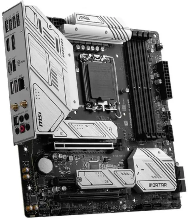 Alt view image 6 of 10 - MSI MAG B760M MORTAR MAX WIFI Gaming Motherboard (Supports 12th/13th Gen Intel Processors, LGA 1700, DDR5, PCIe 5.0, M.2, 2.5Gbps LAN, USB 3.2 Gen2, Wi-Fi 6E, mATX)