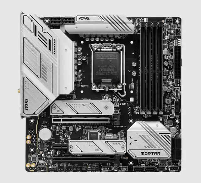 Alt view image 8 of 10 - MSI MAG B760M MORTAR MAX WIFI Gaming Motherboard (Supports 12th/13th Gen Intel Processors, LGA 1700, DDR5, PCIe 5.0, M.2, 2.5Gbps LAN, USB 3.2 Gen2, Wi-Fi 6E, mATX)
