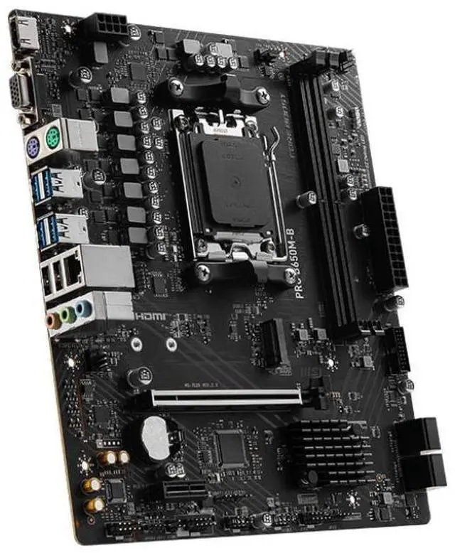 Alt view image 7 of 8 - MSI PRO B650M-B motherboard AMD B650 Socket AM5 micro ATX