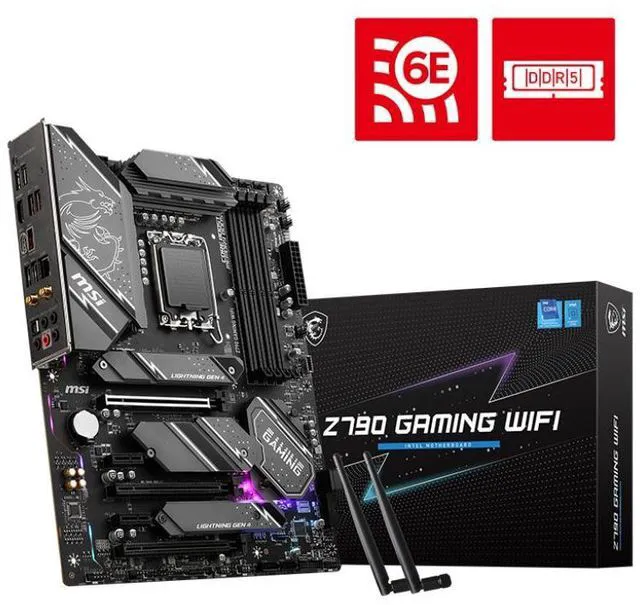Alt view image 6 of 10 - MSI Z790 GAMING WIFI D5 (LGA1700,DDR5, DrMOS 12+1+1 Enhanced Power Design ,PCIe 4.0, 3x M.2, 2.5Gbps LAN, Front USB 3.2 Gen2 Type-C, Wi-Fi 6E, ATX)
