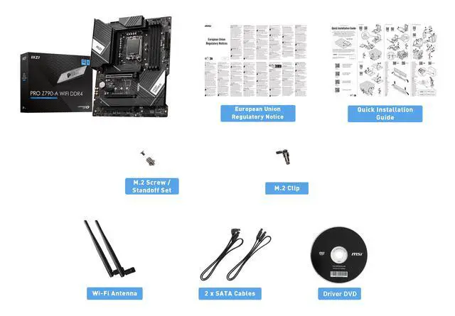 Alt view image 11 of 11 - MSI PRO Z790-A WIFI DDR4 LGA 1700 Intel Z790 SATA 6Gb/s DDR4 ATX Motherboard