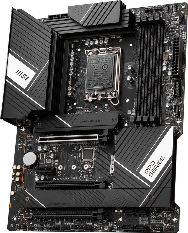 Alt view image 10 of 11 - MSI PRO Z790-A WIFI DDR4 LGA 1700 Intel Z790 SATA 6Gb/s DDR4 ATX Motherboard