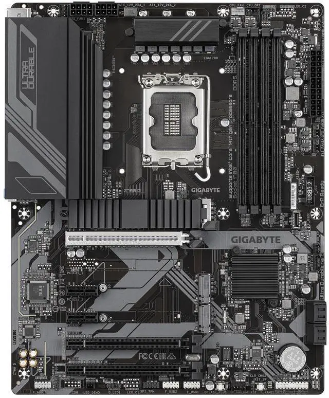 Alt view image 7 of 10 - GIGABYTE Z790 D DDR5 LGA 1700 Intel Z790 ATX Motherboard with DDR4, Triple M.2, PCIe 5.0, USB 3.2 Gen2X2 Type-C, 2.5GbE LAN, PCIe EZ-Latch, Multi-Key