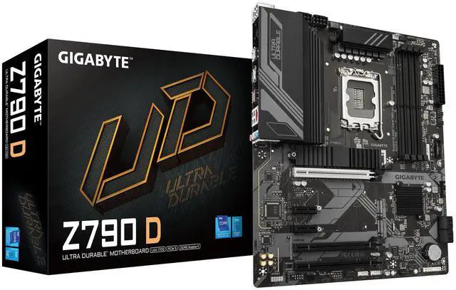 Alt view image 6 of 10 - GIGABYTE Z790 D DDR5 LGA 1700 Intel Z790 ATX Motherboard with DDR4, Triple M.2, PCIe 5.0, USB 3.2 Gen2X2 Type-C, 2.5GbE LAN, PCIe EZ-Latch, Multi-Key