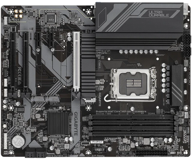 Alt view image 9 of 10 - GIGABYTE Z790 D DDR5 LGA 1700 Intel Z790 ATX Motherboard with DDR4, Triple M.2, PCIe 5.0, USB 3.2 Gen2X2 Type-C, 2.5GbE LAN, PCIe EZ-Latch, Multi-Key