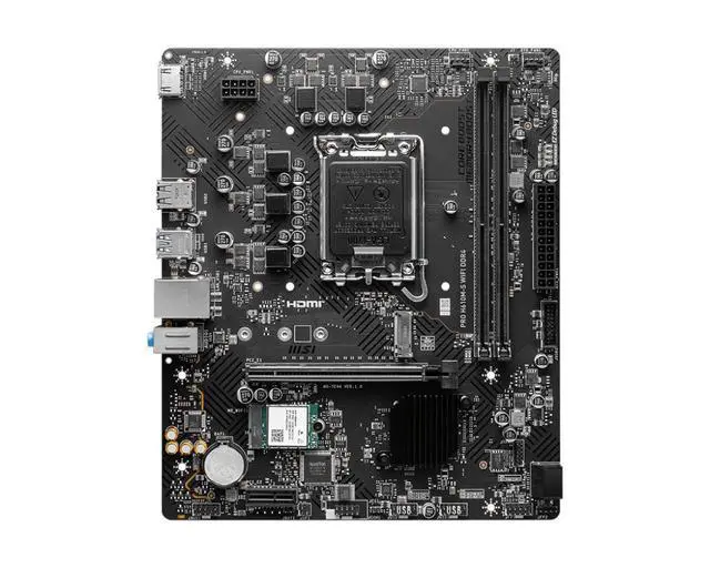 Alt view image 7 of 10 - MSI PRO H610M-S WIFI DDR4 LGA 1700 Intel H610 SATA 6Gb/s Micro ATX Intel Motherboard