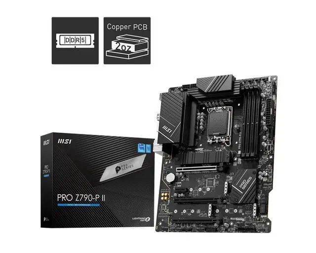 Alt view image 10 of 10 - MSI PRO Z790-P II DDR5 LGA 1700 Intel Z790 SATA 6Gb/s DDR4 ATX Motherboard