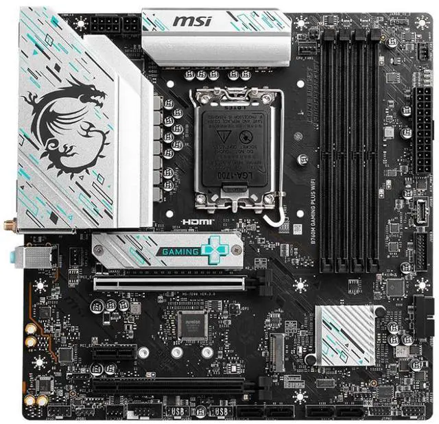 Alt view image 5 of 8 - MSI B760M GAMING PLUS WIFI motherboard Intel B760 LGA 1700 micro ATX