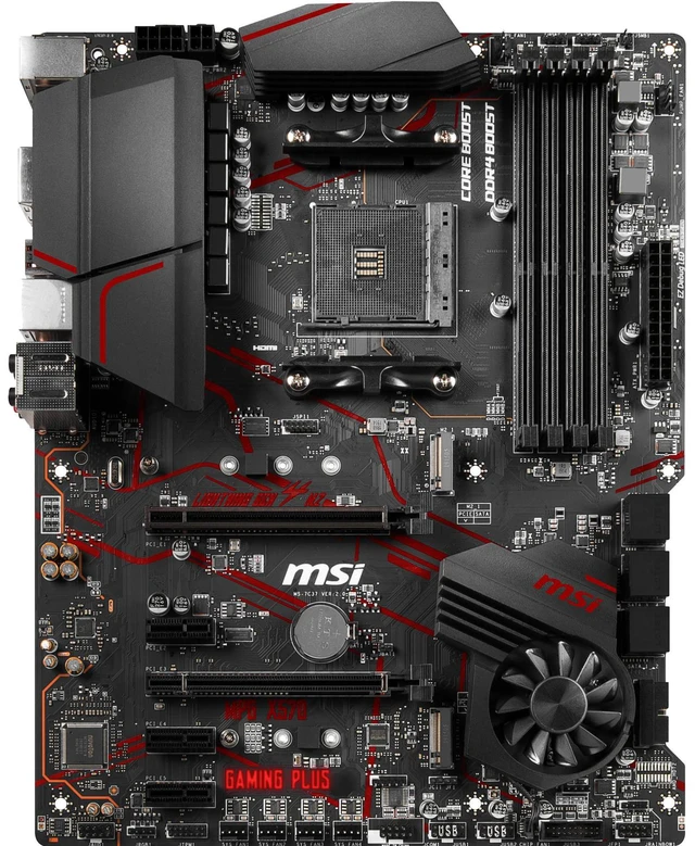Alt view image 4 of 10 - MSI MPG X570 GAMING PLUS Gaming Motherboard AMD AM4 SATA 6Gb/s M.2 USB 3.2 Gen 2 HDMI ATX