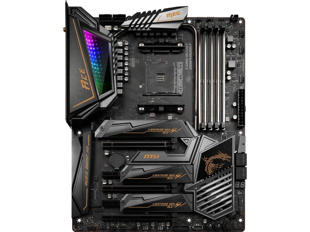 Alt view image 7 of 13 - MSI MEG X570 ACE Gaming Motherboard AM4, Wi-Fi 6, PCIe 4.0, M.2, USB 3.2 Gen 2 | Best AMD ATX Motherboard