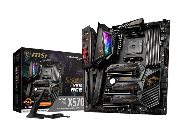 Alt view image 12 of 13 - MSI MEG X570 ACE Gaming Motherboard AM4, Wi-Fi 6, PCIe 4.0, M.2, USB 3.2 Gen 2 | Best AMD ATX Motherboard