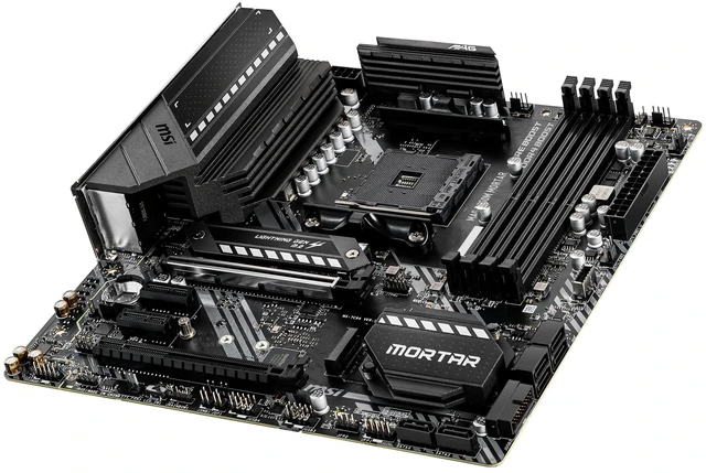 Alt view image 10 of 10 - MSI AM4 AMD Micro ATX Motherboard MAG B550M MORTAR AM4 AMD B550 SATA 6Gb/s Micro ATX AMD Motherboard