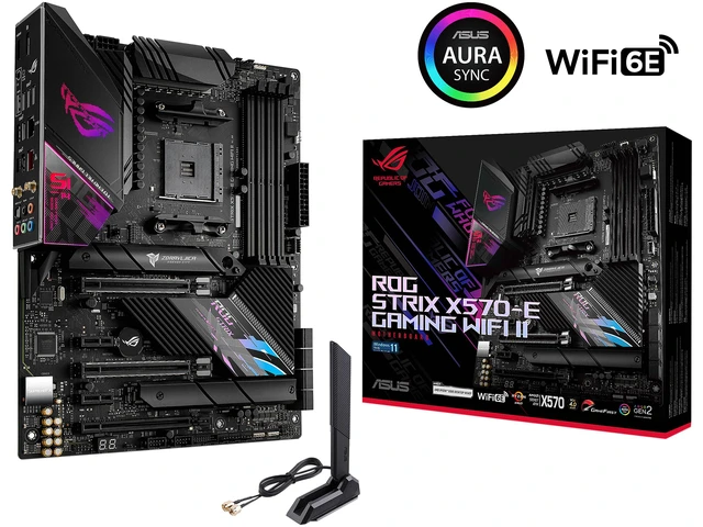 Alt view image 7 of 12 - ASUS AMD AM4 ROG Strix X570-E Gaming ATX Motherboard with PCIe 4.0, WiFi 6, 2.5Gbps LAN, Dual M.2, SATA 6Gb/s, USB 3.2 Gen 2