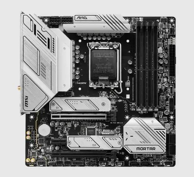 Alt view image 6 of 9 - MSI MAG B760M MORTAR MAX WIFI Gaming Motherboard (Supports 12th/13th Gen Intel Processors, LGA 1700, DDR4, PCIe 5.0, M.2, 2.5Gbps LAN, USB 3.2 Gen2, Wi-Fi 6E, mATX)