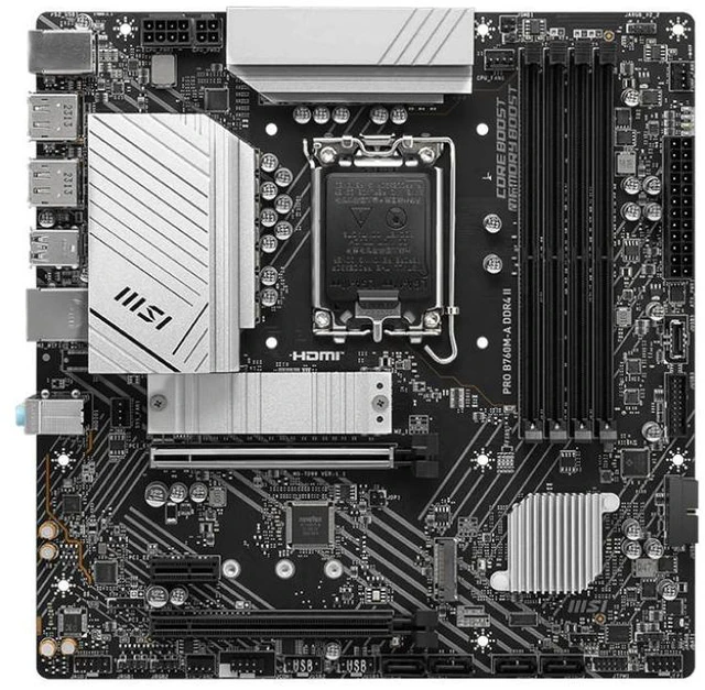 Alt view image 7 of 10 - MSI PRO B760M-A DDR4 II LGA 1700 Intel B750 SATA 6Gb/s mATX Motherboard