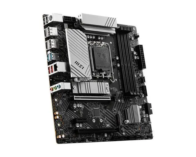 Alt view image 9 of 10 - MSI PRO B760M-A DDR4 II LGA 1700 Intel B750 SATA 6Gb/s mATX Motherboard