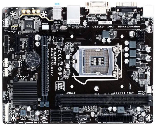Alt view image 6 of 8 - GIGABYTE GA-H110M-DS2V DDR3 Motherboard Supports 7th / 6th Generation Intel Core Processors