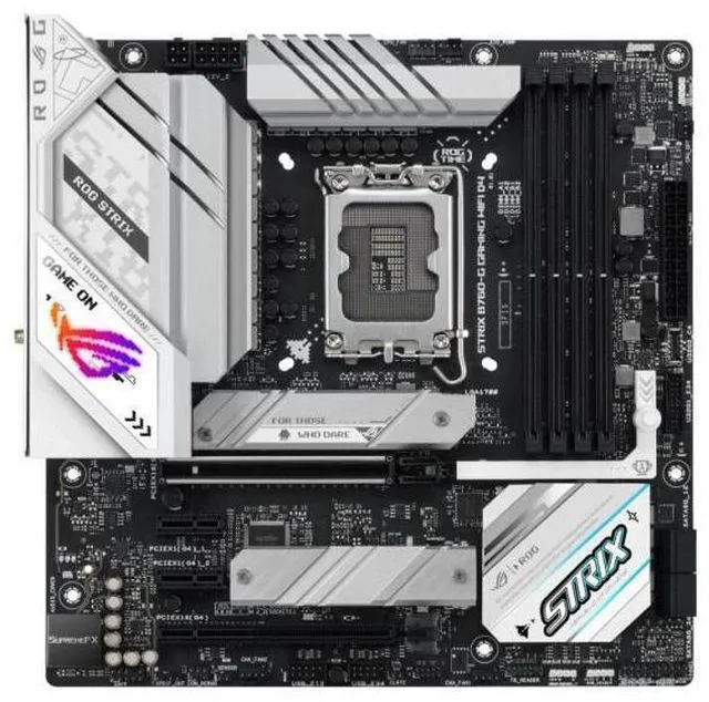 Alt view image 12 of 18 - ASUS ROG STRIX B760-G GAMING WIFI D4 Intel LGA1700 mATX Motherboard ,4xDDR4,1xPCIe 5.0 x16, 2xM.2, 4 xSATA, 1xHDMI, 1xDP,WiFi 6E 2.5Gb Ethernet, Aura Sync