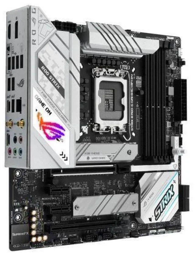 Alt view image 14 of 18 - ASUS ROG STRIX B760-G GAMING WIFI D4 Intel LGA1700 mATX Motherboard ,4xDDR4,1xPCIe 5.0 x16, 2xM.2, 4 xSATA, 1xHDMI, 1xDP,WiFi 6E 2.5Gb Ethernet, Aura Sync