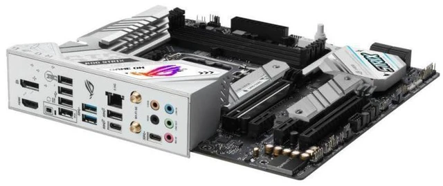 Alt view image 15 of 18 - ASUS ROG STRIX B760-G GAMING WIFI D4 Intel LGA1700 mATX Motherboard ,4xDDR4,1xPCIe 5.0 x16, 2xM.2, 4 xSATA, 1xHDMI, 1xDP,WiFi 6E 2.5Gb Ethernet, Aura Sync