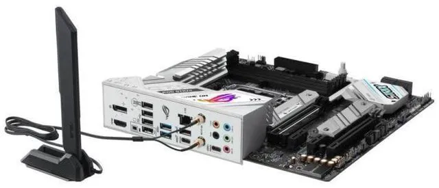 Alt view image 16 of 18 - ASUS ROG STRIX B760-G GAMING WIFI D4 Intel LGA1700 mATX Motherboard ,4xDDR4,1xPCIe 5.0 x16, 2xM.2, 4 xSATA, 1xHDMI, 1xDP,WiFi 6E 2.5Gb Ethernet, Aura Sync