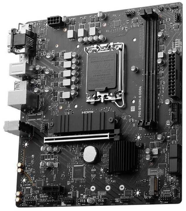 Alt view image 8 of 10 - MSI MSI PRO B760M-G ProSeries Motherboard (mATX, 12th/13th Gen Intel Core, LGA 1700 Socket, DDR4, PCIe 4, 2.5G LAN, M.2 Slots, USB 3.2)