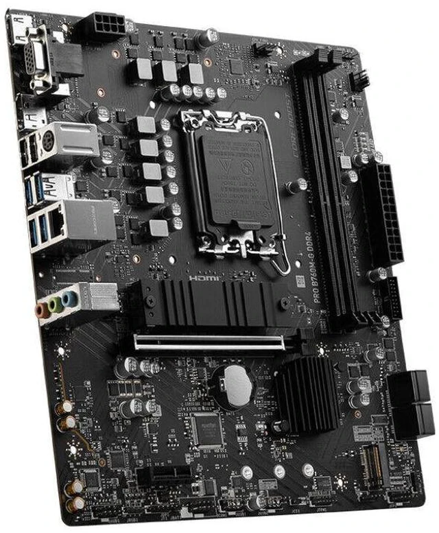 Alt view image 9 of 10 - MSI MSI PRO B760M-G ProSeries Motherboard (mATX, 12th/13th Gen Intel Core, LGA 1700 Socket, DDR4, PCIe 4, 2.5G LAN, M.2 Slots, USB 3.2)