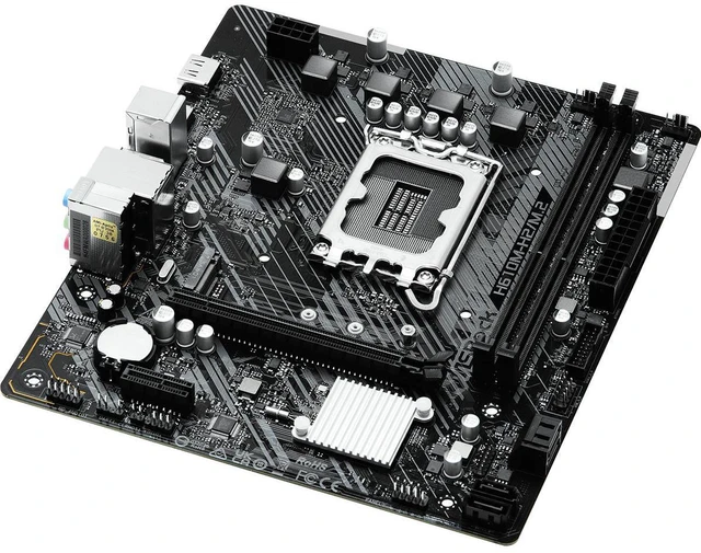 Alt view image 9 of 10 - ASRock H610M-H2/M.2 LGA 1700 Intel H610 SATA 6Gb/s DDR4 Micro ATX Motherboard