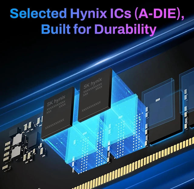 Alt view image 10 of 10 - Biwin Black Opal DW100 DDR5 RGB RAM 48GB (24GBx2) 6000MHz CL28 Computer Memory Intel XMP 3.0 AMD Expo Compatible- Black - DW100-48GB-6000-1R8-D28FB